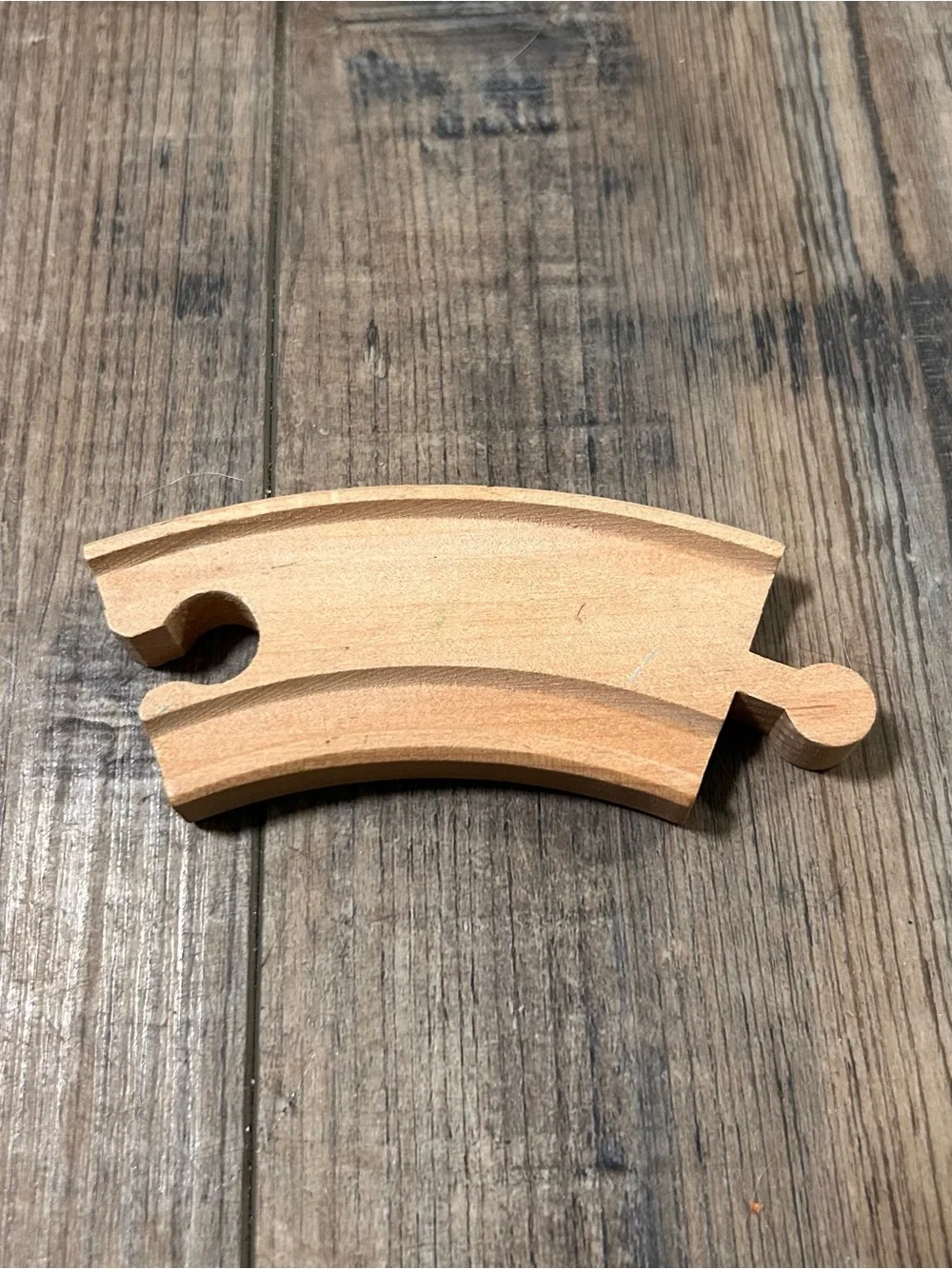 Wood Train Track Curved Section 4 in Double Sided Replacement Piece